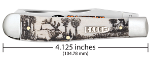 Case Sportsman Series Smooth Natural Bone Trapper, Elk (81222)