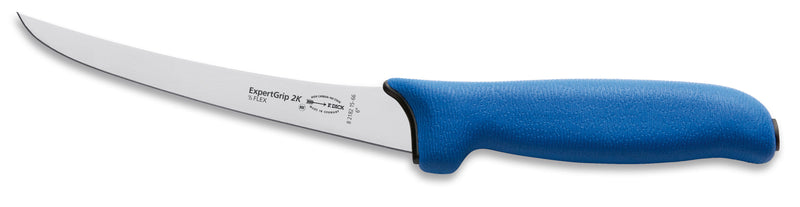 Cargue la imagen en el visor de la galería, F. Dick  ExpertGrip 2K 6&quot; Boning Knife Curved SemiFlex, Soft Blue Handle (8218215-66)
