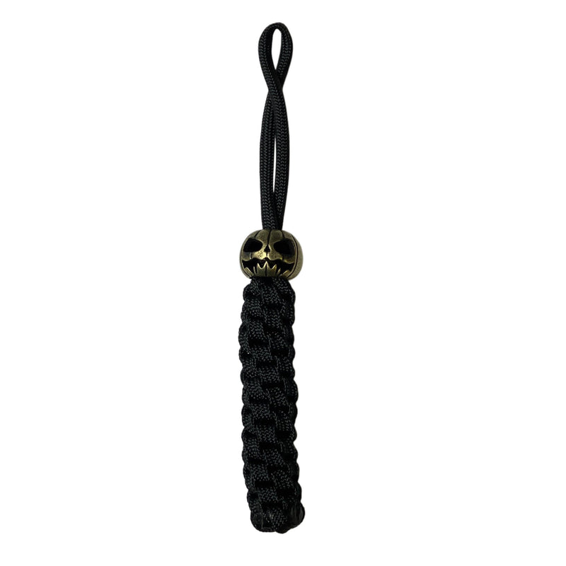 Load image into Gallery viewer, Anchor&#39;s Knot 550 Paracord Spiral Knot Lanyard with Pumpkin Skull Bead (AKPBL)
