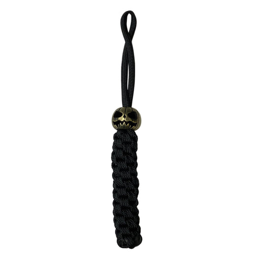 Anchor's Knot 550 Paracord Spiral Knot Lanyard with Pumpkin Skull Bead (AKPBL)