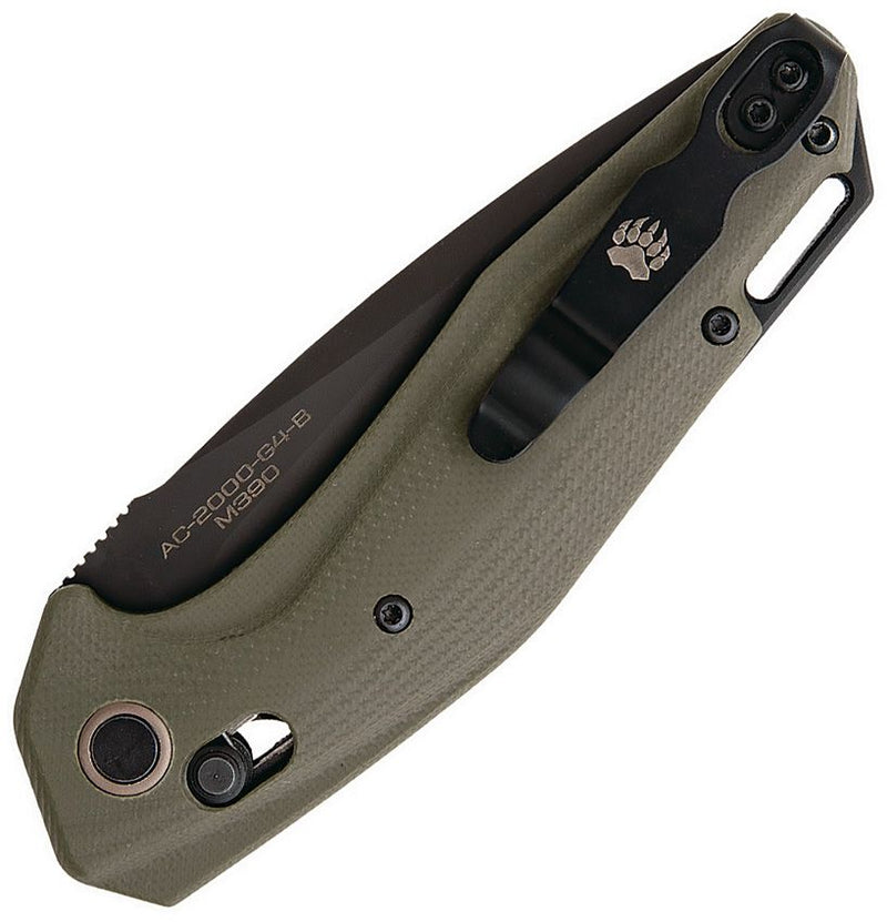 Load image into Gallery viewer, Bear &amp; Son KATAKT™ I, OD Green G10, Slide Lock Auto, M390 (AC-2000-G4-B)
