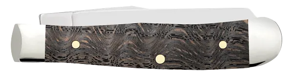 Cargue la imagen en el visor de la galería, Case Black Curly Oak Wood Smooth Tiny Trapper (14012)
