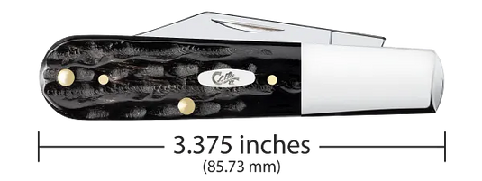 Case Black Jigged Buffalo Horn Barlow (65033)