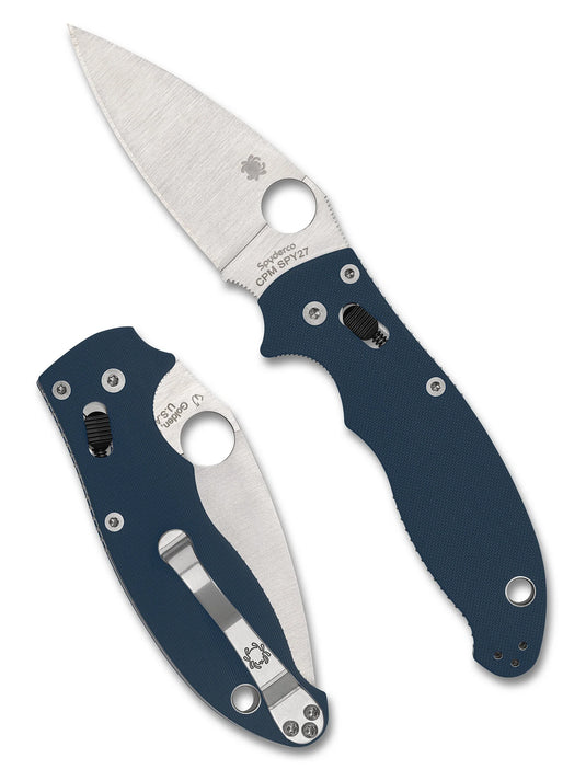 Spyderco Manix® 2 CPM® SPY27®, Cobalt Blue G10 (C101GPCBL2)