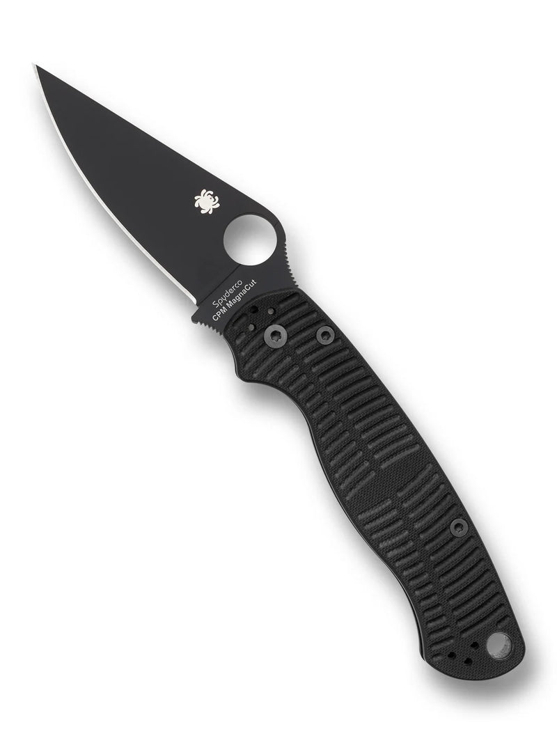 Load image into Gallery viewer, Spyderco Para Military® 2 Salt® Black G10 CPM® MagnaCut® (C81GMCBKP2)
