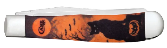Case 2026 Halloween Cat Color Infusion White Synthetic Trapper in Gift Tin (13365)