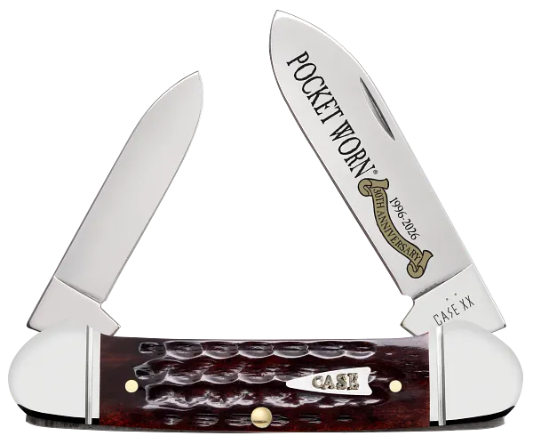 Cargue la imagen en el visor de la galería, Case Pocket Worn® Corn Cob Jig Mahogany Bone Canoe, Fluted (55235)

