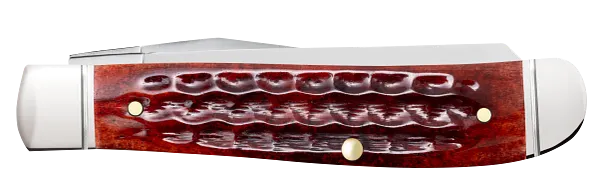 Cargue la imagen en el visor de la galería, Case Pocket Worn® Corn Cob Jig Mahogany Bone Mini Trapper, Fluted (55231)
