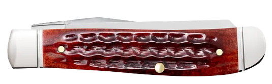 Case Pocket Worn® Corn Cob Jig Mahogany Bone Mini Trapper, Fluted (55231)