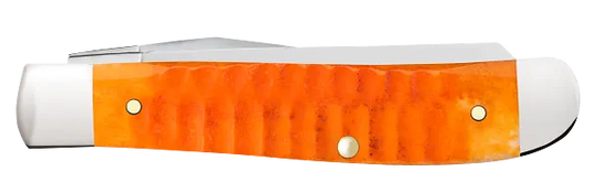 Case Gator Jig Persimmon Orange Bone Mini Trapper, Carbon Steel (38071)