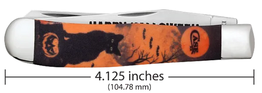 Case 2026 Halloween Cat Color Infusion White Synthetic Trapper in Gift Tin (13365)