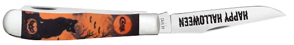 Cargue la imagen en el visor de la galería, Case 2026 Halloween Cat Color Infusion White Synthetic Trapper in Gift Tin (13365)
