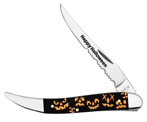Cargue la imagen en el visor de la galería, Case 2026 Halloween Black Synthetic Medium Texas Toothpick in Gift Tin (13364)
