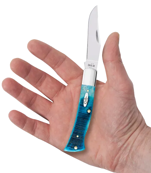 Cargue la imagen en el visor de la galería, Case Sawcut Jig Caribbean Blue Bone Axe Handle® (25580)
