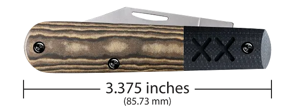 Cargue la imagen en el visor de la galería, Case Crossroads™ Smooth Luna Richlite w/ Black G10 XR Barlow (53161)
