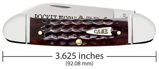Case Pocket Worn® Corn Cob Jig Mahogany Bone Canoe, Fluted (55235)