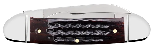 Cargue la imagen en el visor de la galería, Case Pocket Worn® Corn Cob Jig Mahogany Bone Canoe, Fluted (55235)
