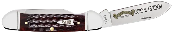 Cargue la imagen en el visor de la galería, Case Pocket Worn® Corn Cob Jig Mahogany Bone Canoe, Fluted (55235)
