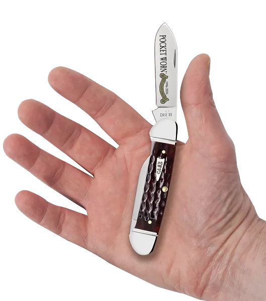 Cargue la imagen en el visor de la galería, Case Pocket Worn® Corn Cob Jig Mahogany Bone Canoe, Fluted (55235)

