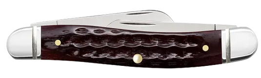 Case Pocket Worn® Corn Cob Jig Mahogany Bone Medium Stockman, Fluted (55232)