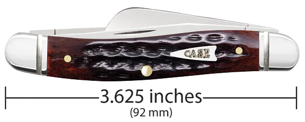Cargue la imagen en el visor de la galería, Case Pocket Worn® Corn Cob Jig Mahogany Bone Medium Stockman, Fluted (55232)
