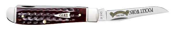 Cargue la imagen en el visor de la galería, Case Pocket Worn® Corn Cob Jig Mahogany Bone Mini Trapper, Fluted (55231)

