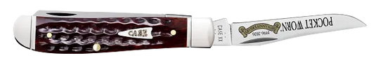 Case Pocket Worn® Corn Cob Jig Mahogany Bone Mini Trapper, Fluted (55231)
