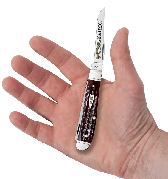 Cargue la imagen en el visor de la galería, Case Pocket Worn® Corn Cob Jig Mahogany Bone Mini Trapper, Fluted (55231)
