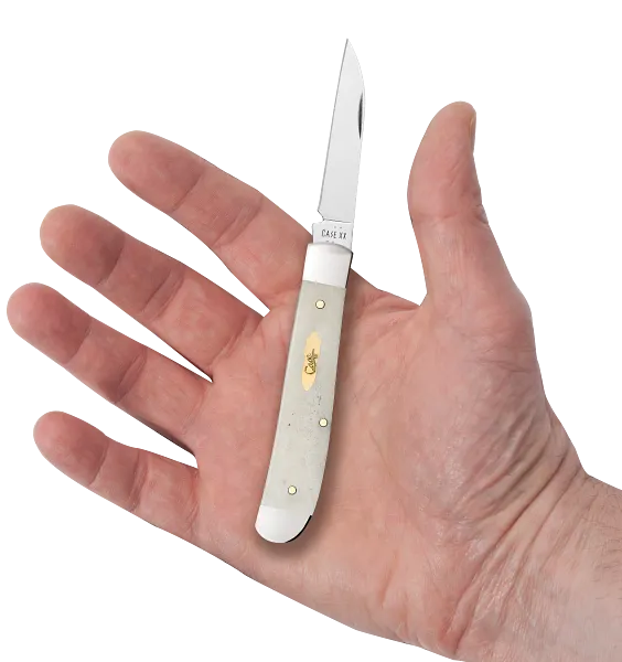 Cargue la imagen en el visor de la galería, Case Smooth Natural Bone Mini Trapper, Wharncliffe (11025)
