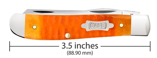 Case Gator Jig Persimmon Orange Bone Mini Trapper, Carbon Steel (38071)