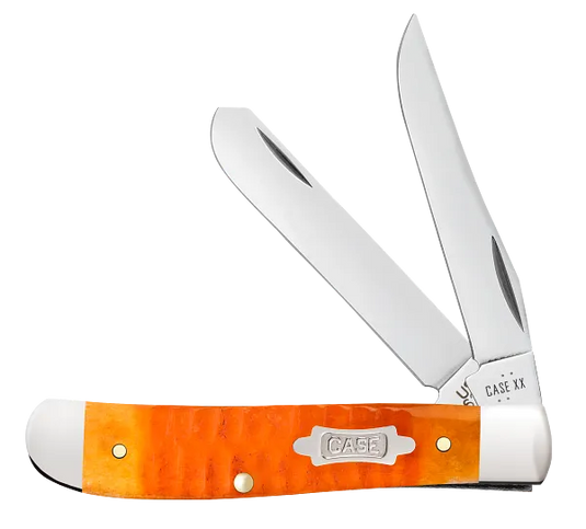 Case Gator Jig Persimmon Orange Bone Mini Trapper, Carbon Steel (38071)