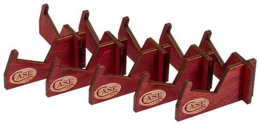 Case Wooden Knife Display Stands, Red 5 pk (50324)