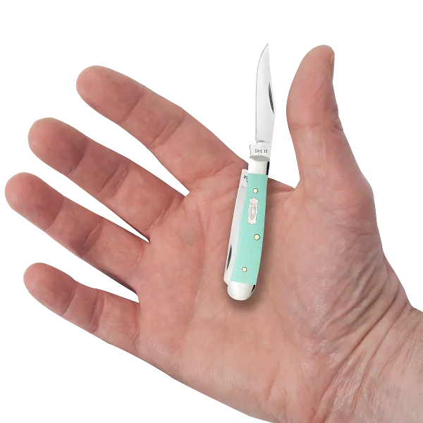 Cargue la imagen en el visor de la galería, Case Smooth Seafoam Green G10 Tiny Trapper (18110)
