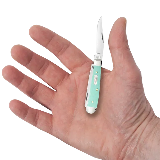 Case Smooth Seafoam Green G10 Tiny Trapper (18110)