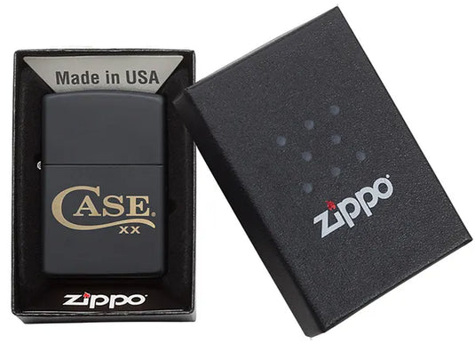 Zippo® Case Long Tail C Logo Lighter, Black Matte (52478)