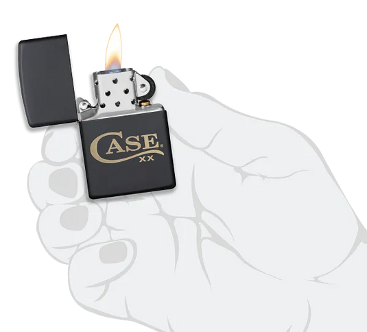 Zippo® Case Long Tail C Logo Lighter, Black Matte (52478)