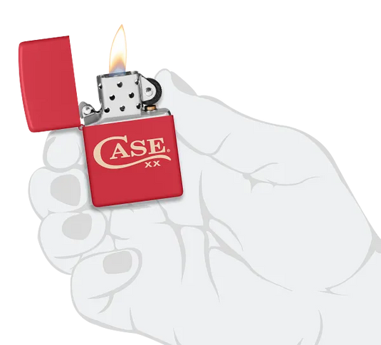 Zippo® Case Long Tail C Logo Lighter, Red Matte (50266)