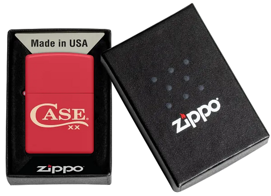 Zippo® Case Long Tail C Logo Lighter, Red Matte (50266)
