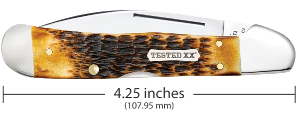 Load image into Gallery viewer, Case Burnt Amber Bone Rogers Jig CopperLock, Carbon Steel (51392)
