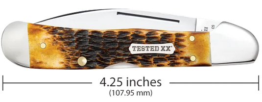 Case Burnt Amber Bone Rogers Jig CopperLock, Carbon Steel (51392)