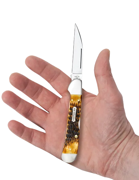 Case Burnt Amber Bone Rogers Jig CopperLock, Carbon Steel (51392)