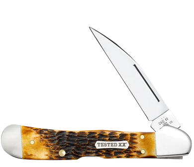 Case Burnt Amber Bone Rogers Jig CopperLock, Carbon Steel (51392)