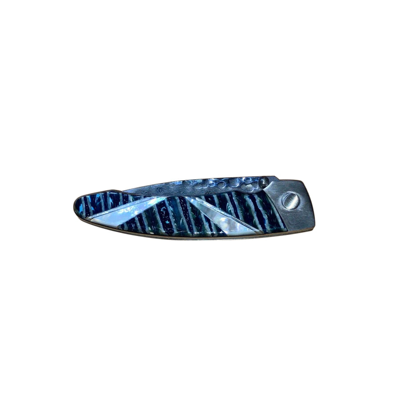 Cargue la imagen en el visor de la galería, Santa Fe Stoneworks Mcusta Forge Tsuchi Blue Mammoth Tooth &amp; MOP (MC01MT)
