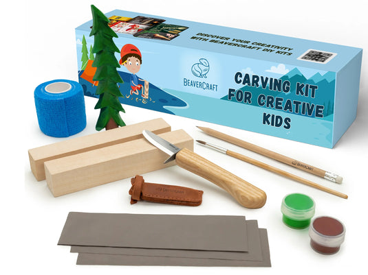 BeaverCraft Spruce Tree Carving Kit (DIY08)