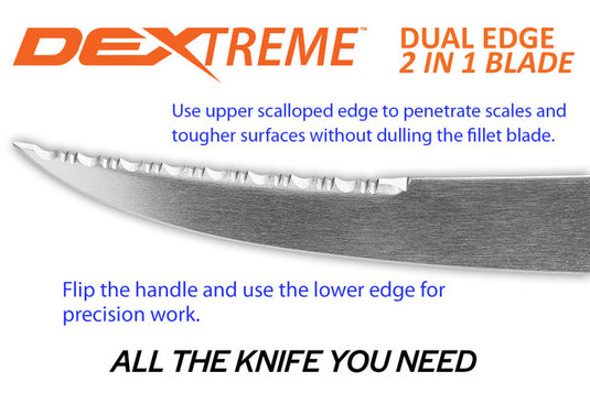 Dexter Dextreme™ Dual Edge 7" Flexible Fillet Knife with Sheath (24911)
