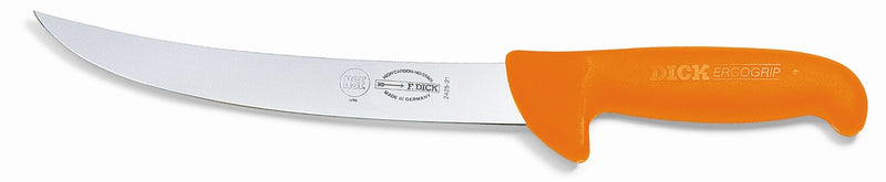 Load image into Gallery viewer, F. Dick 8&quot;  Ergogrip Butcher Knife Curved Orange (8242521-53)
