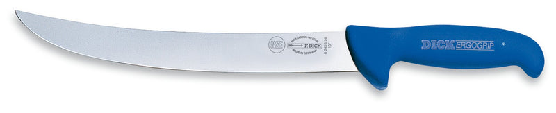 Load image into Gallery viewer, F. Dick 10&quot; Ergogrip Butcher Knife Curved Blue (8242526)

