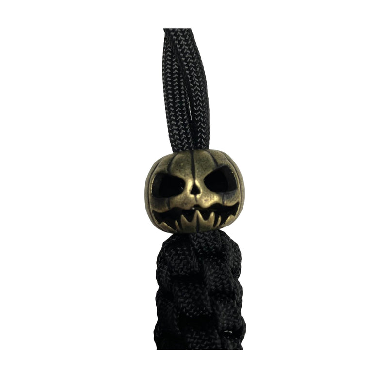 Load image into Gallery viewer, Anchor&#39;s Knot 550 Paracord Spiral Knot Lanyard with Pumpkin Skull Bead (AKPBL)
