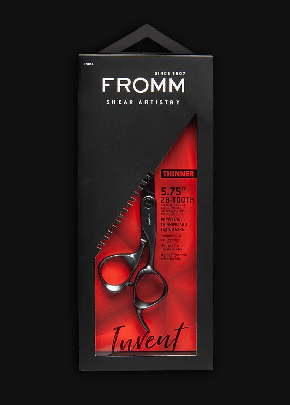 Cargue la imagen en el visor de la galería, Fromm Invent 5.75&quot; 28 Tooth Hair Thinning Shear, Gunmetal (F1014)

