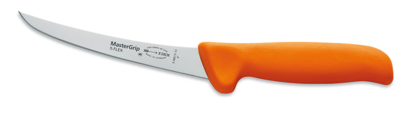 Load image into Gallery viewer, F. Dick 6&quot; Mastergrip Boning Knife Curved Semi-Flexible Orange (8288215-53)

